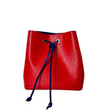 LOUIS VUITTON Handbag Shoulder Bag Epi Neonoe Leather Red/Blue Silver Ladies