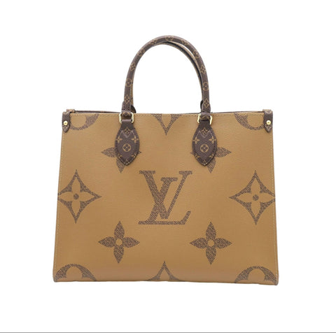 LOUIS VUITTON Monogram Reverse Giant On The Go MM Tote Bag  LV Auth