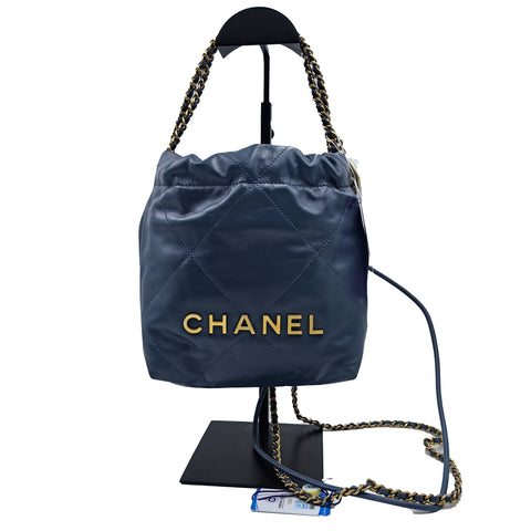 Chanel Misty Blue 22bag mini Trash Bag