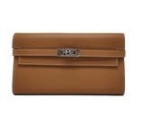 HERMES Epsom Kelly Wallet To Go Gold brown