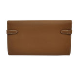 HERMES Epsom Kelly Wallet To Go Gold brown