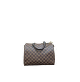 Louis Vuitton Damier Ebene Speedy 30 Top Handle Satchel Handbag